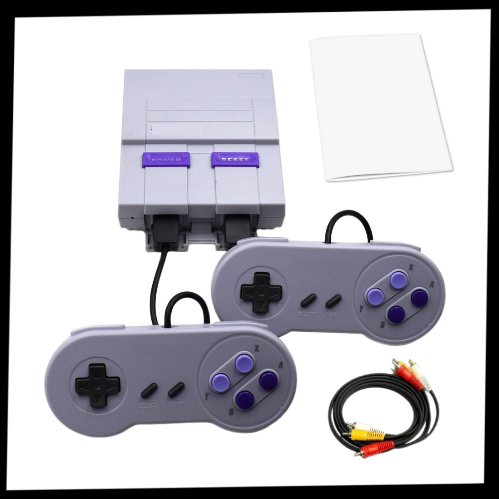 Mini console de jogos retro Vito, dispositivo portátil com botões e tela, ideal para jogos clássicos em casa.