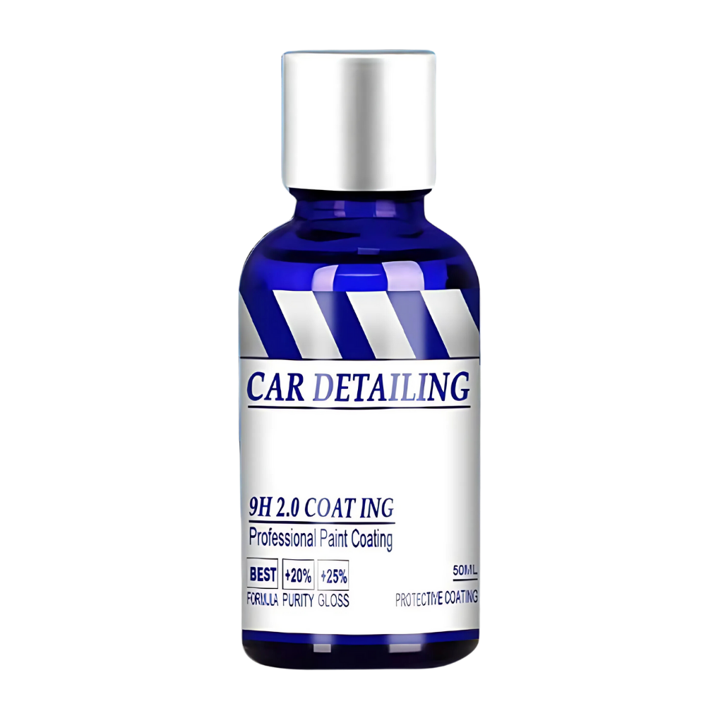 Revêtement nano-céramique hydrophobe Vito para veículos, proteção duradoura e acabamento brilhante na imagem.