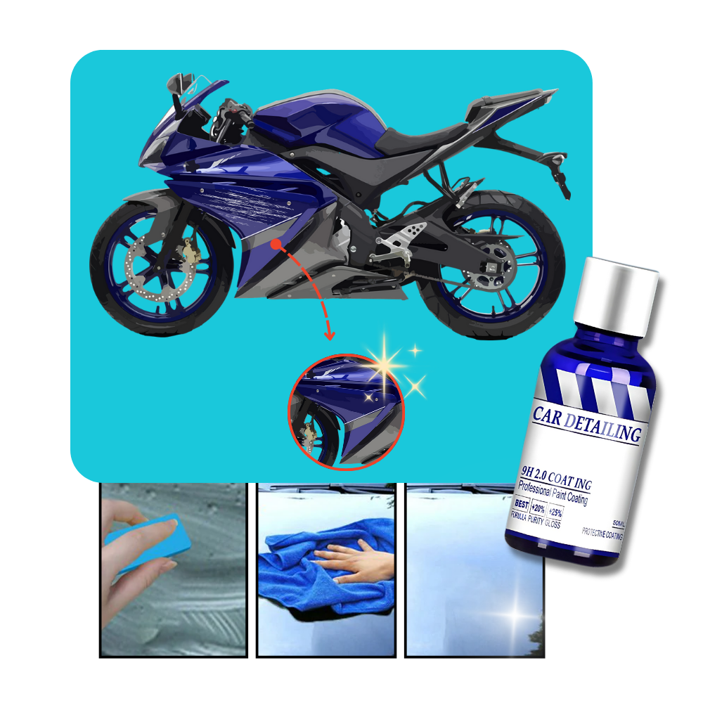 Revêtement nano-céramique hydrophobe Vito para veículos, proteção e brilho na manutenção e decoração automotiva.
