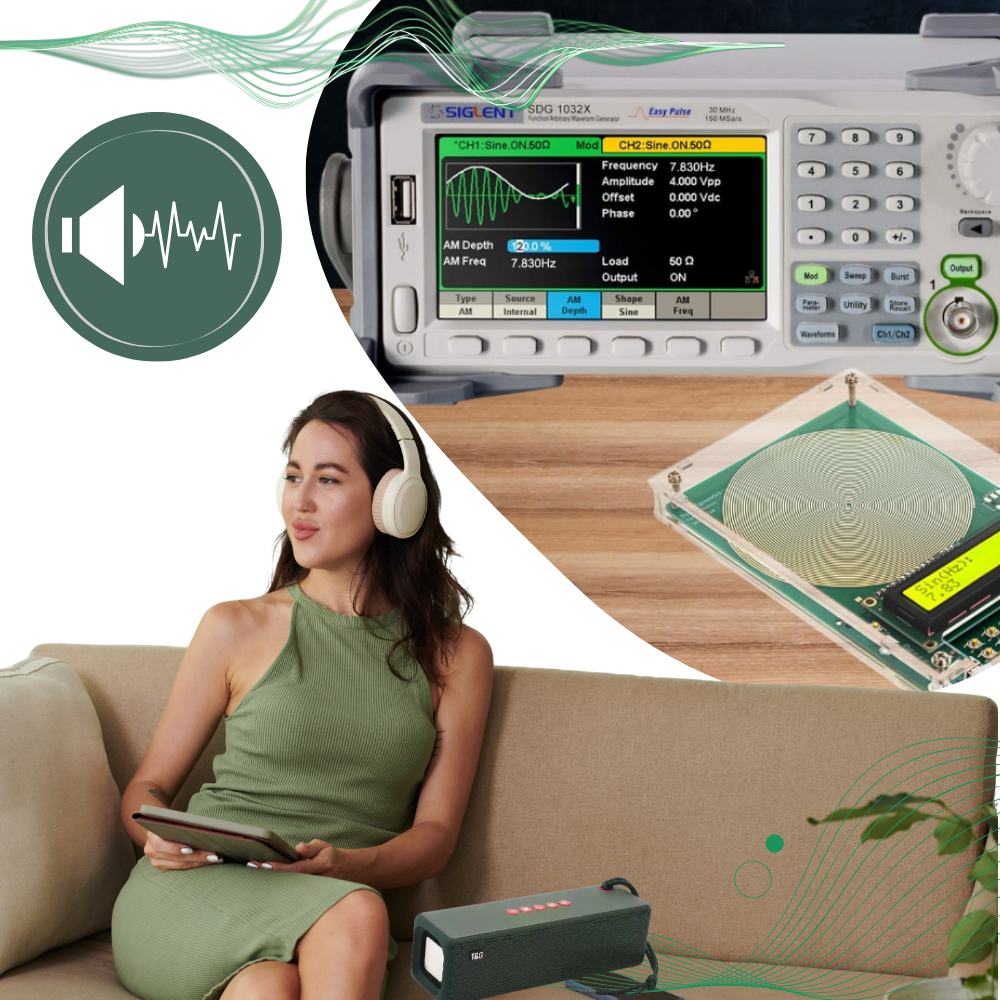 Gerador de ondas sonoras de alta frequência da marca Vito, instrumento musical para produção de sons.