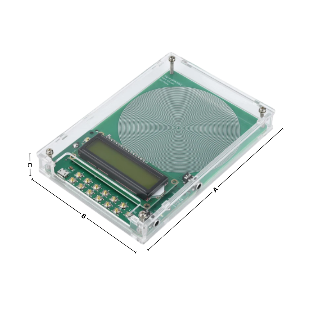 Gerador de ondas sonoras de alta frequência da marca Vito, instrumento de música para experimentos sonoros.