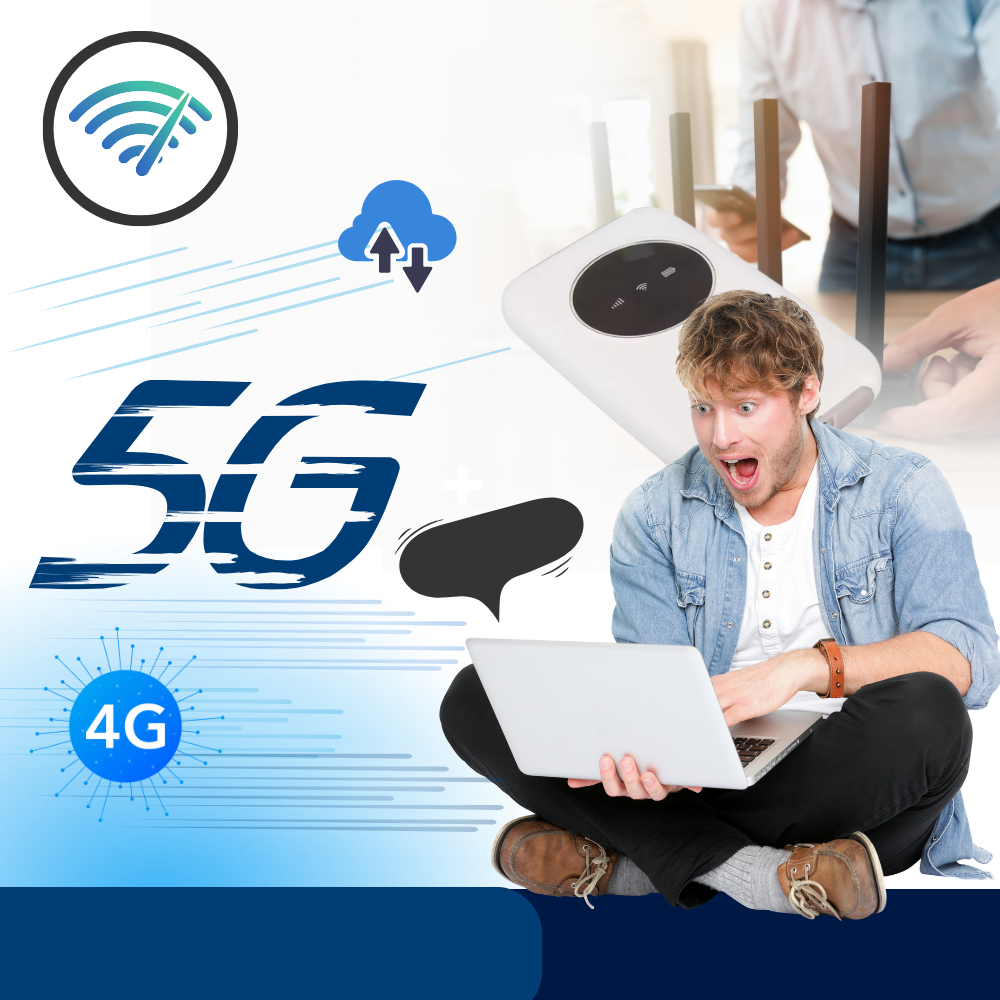 Ponto de acesso WiFi portátil Vito, dispositivo compacto com antena para conexão sem fio móvel e fácil uso.