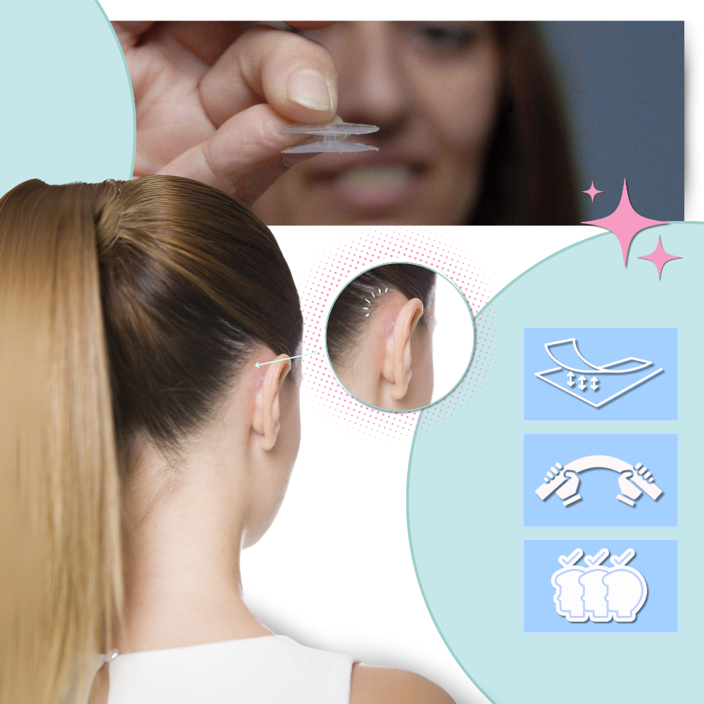 Conjunto de 2 patches invisíveis para correção de orelhas, produto de cuidado das orelhas da marca Vntub.