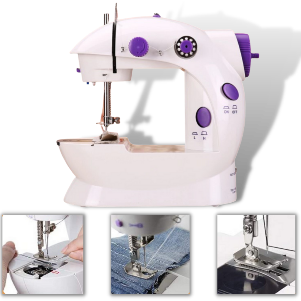 Máquina de costura elétrica portátil Vobor para artesanato e hobbies, com design compacto e fácil de usar.