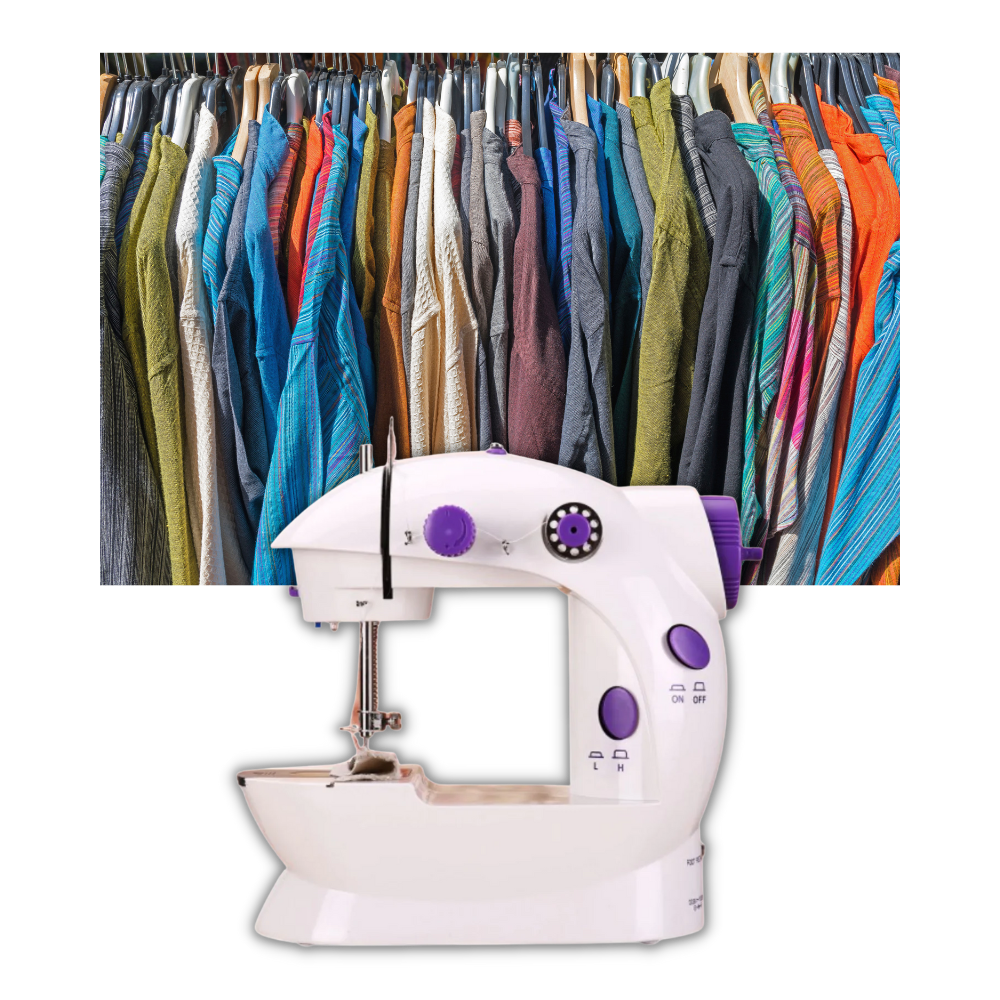 Máquina de costura elétrica portátil Vobor para artesanato e trabalhos criativos, com design compacto e fácil de usar.