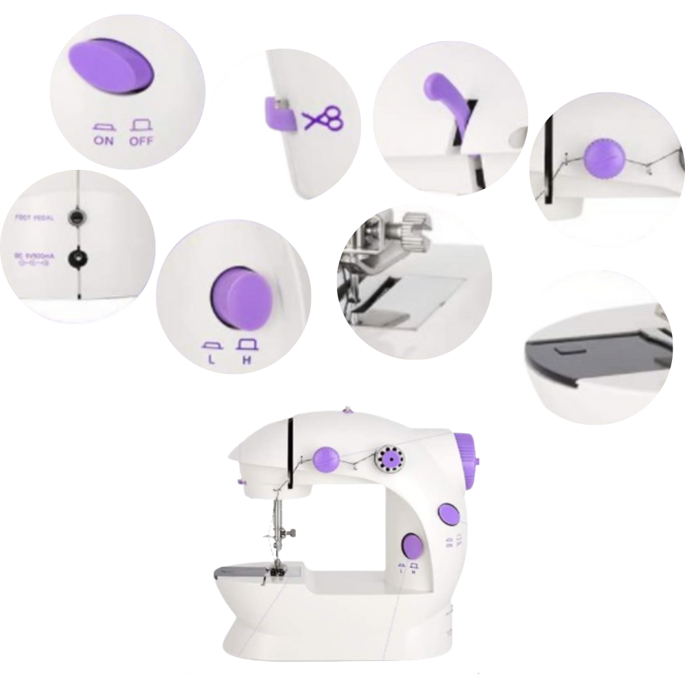 Máquina de costura elétrica portátil Vobor para artesanato, com design compacto e fácil de usar para projetos de costura criativa.