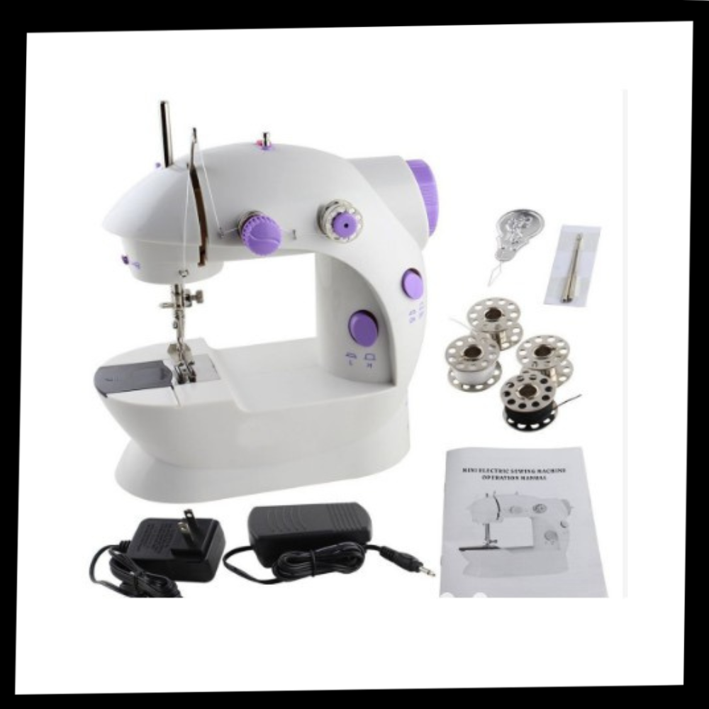Máquina de costura elétrica portátil Vobor para artesanato e projetos criativos, fácil de usar e ideal para hobbies de costura.