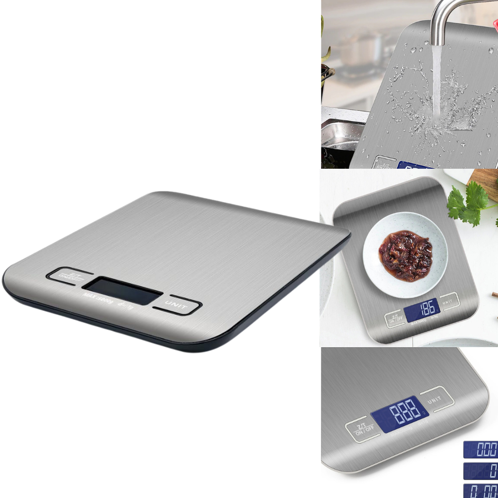 Balance de cuisine numérique LCD em aço inoxidável, acessório para ferramentas de medição e detectores Vont