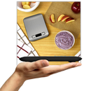 Balance de cuisine numérique Vont en acier inoxydável avec écran LCD, accessoires pour outils de mesure et détecteurs