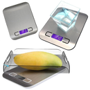 Balance de cuisine numérique Vont com display LCD e base de aço inoxidável, acessório para medir ingredientes com precisão.