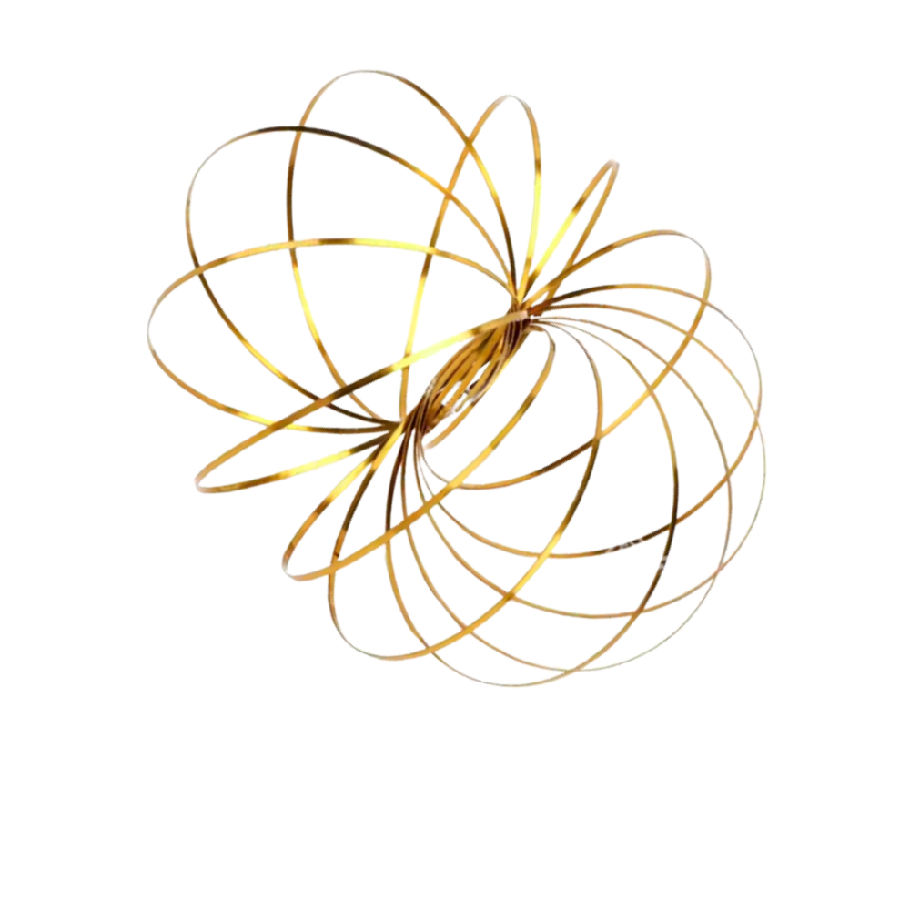 Bracelete espiral em aço inoxidável 3D da Vortiflux, acessório de brinquedo com design moderno e durável.