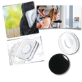 Adesivos murais Dolaer para telefone, com ímãs de montagem nano mágicos, mostrando detalhes dos stickers decorativos para celular.