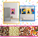 Dispenser de doces para parede da marca Ostrifin, com moldura criativa e prática para utensílios de cozinha.