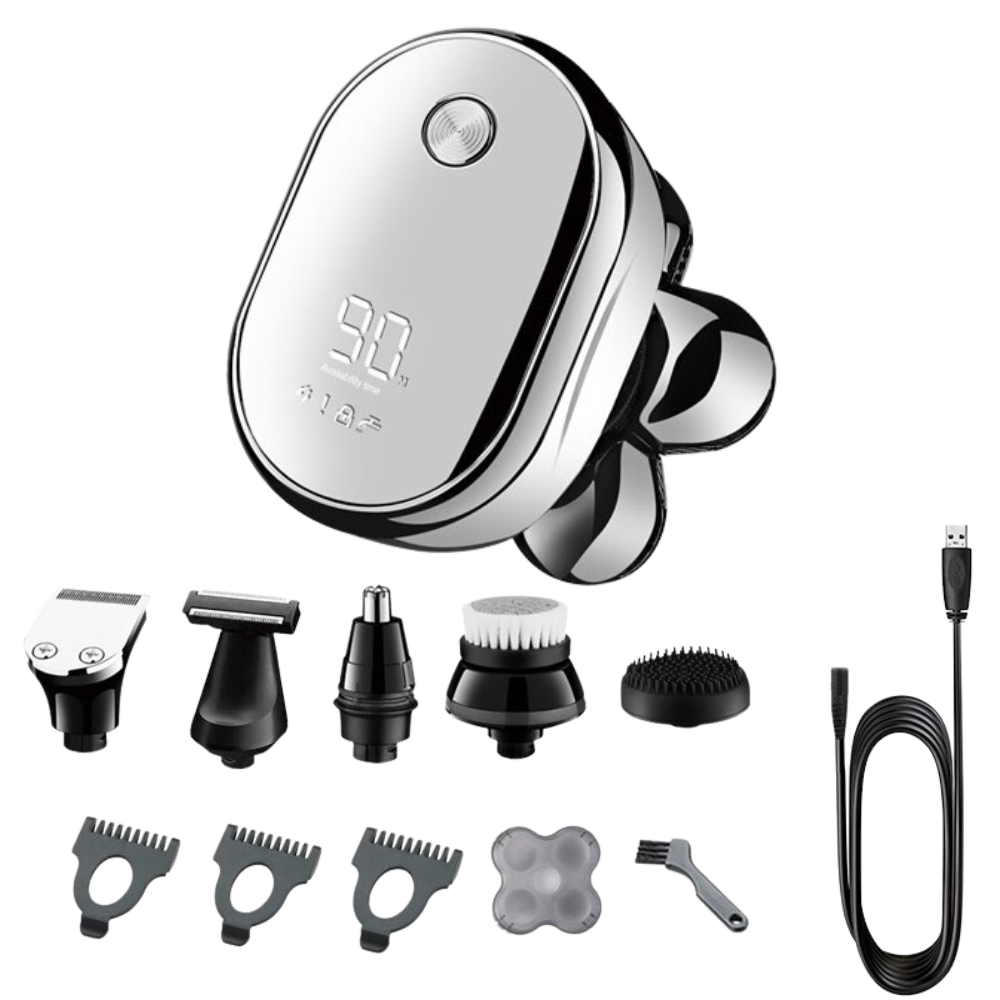 Kit de rasage multifuncional Walmeck para homens com máquina de cuidados e acessórios de barbear.