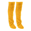 Meias longas e quentinhas da marca Segolike, feitas de material felpado amarelo, perfeitas para aquecer os pés no frio.