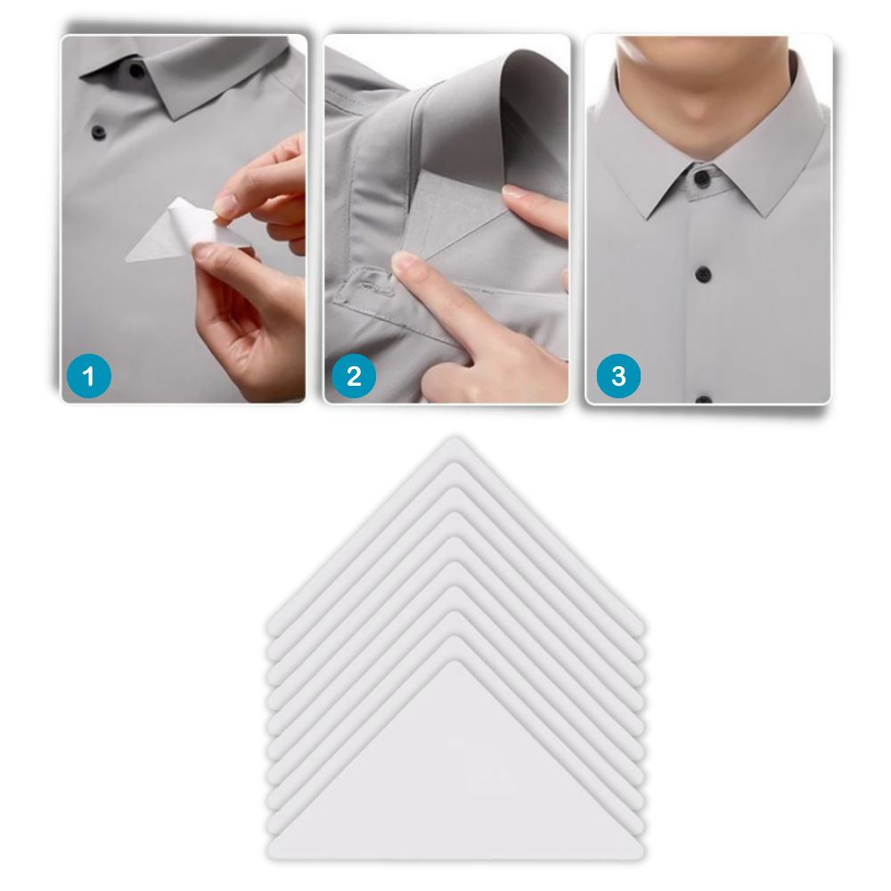 Adesivo para colar invisível e resistente à lavagem, suporte para colletinho, marca Gyedtr, fixação discreta e durável