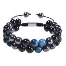 Pulseira de proteção à prova d'água da marca ShiNaiOu Keji, resistente, com acabamento azul e preto, estilo 3D.