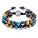 Pulseira de proteção à prova d'água da marca ShiNaiOu Keji, design azul e marrom resistente à água e durável.
