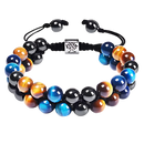 Bracelete de proteção resistente à água da marca ShiNaiOu Keji, com design azul e marrom de árvore, para proteção e estilo.