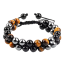 Pulseira de proteção resistente à água da marca ShiNaiOu Keji, com design em tons marrons e pretos, ideal para uso diário.