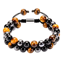 Pulseira de proteção resistente à água da marca ShiNaiOu Keji, com acabamento em tons de marrom e preto, para uso diário e esportes.