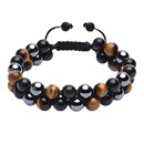 Pulseira de proteção à prova d'água da ShiNaiOu Keji em cores marrom e preto, resistente e ideal para uso diário.