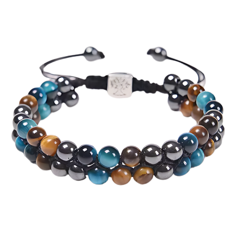 Pulseira de proteção resistente à água da marca ShiNaiOu Keji em cores marrom e azul, feita para uso diário e durável.