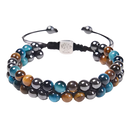 Pulseira de proteção resistente à água da marca ShiNaiOu Keji em cores marrom e azul, feita para uso diário e durável.
