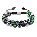 Pulseira de proteção à prova d'água da ShiNaiOu Keji em cores verde e preto, resistente e ideal para uso diário.