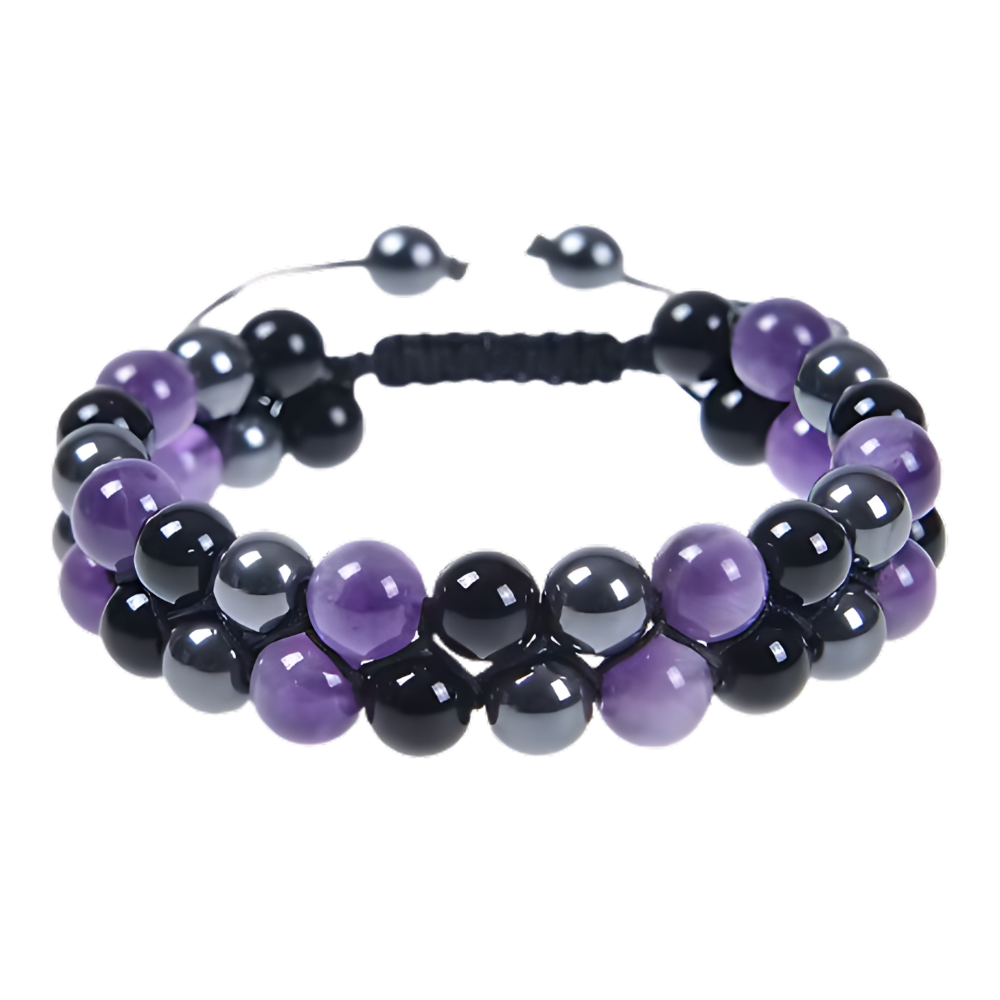 Pulseira de proteção resistente à água da marca ShiNaiOu Keji, elegante, preta e roxa, ideal para uso diário e proteção.