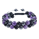 Pulseira de proteção resistente à água da marca ShiNaiOu Keji, elegante, preta e roxa, ideal para uso diário e proteção.