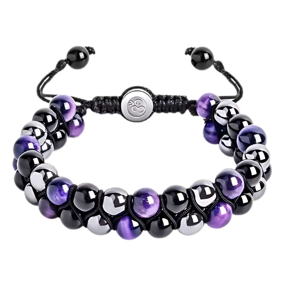 Pulseira de proteção resistente à água da marca ShiNaiOu Keji, com design roxo e preto, ideal para uso diário.