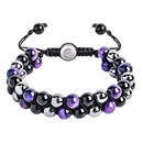 Pulseira de proteção resistente à água da marca ShiNaiOu Keji, com design roxo e preto, ideal para uso diário.
