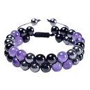 Bracelete de proteção resistente à água da marca ShiNaiOu Keji, em cores roxa e preta, com design robusto e moderno.