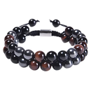 Pulseira de proteção à prova d'água da ShiNaiOu Keji em cores vermelha e preta, resistente e adequada para uso diário.