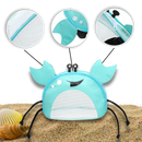 Sac de plage imperméável em forma de caranguejo para criança, da Hesroicy, ideal para brinquedos de areia e atividades na praia.