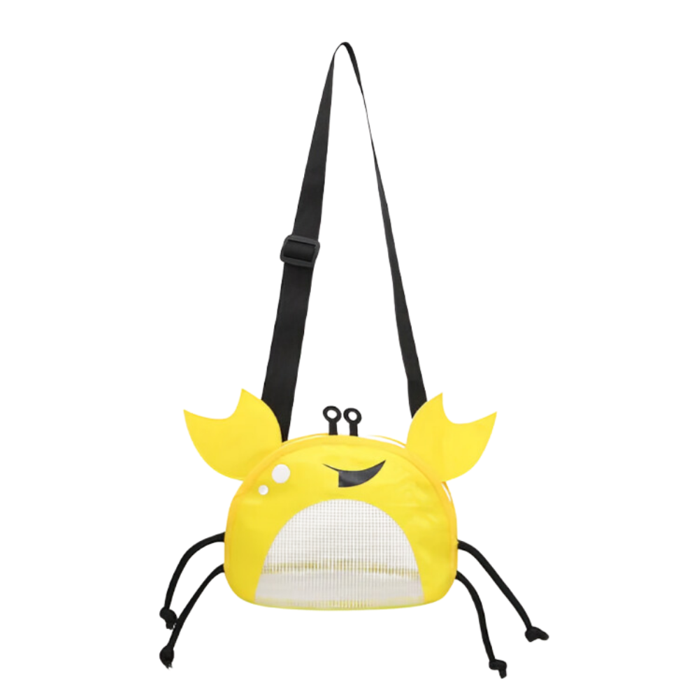 Sac de plage imperméável pour enfant en forme de crabe jaune, jouet de sable et plage de la marque Hesroicy