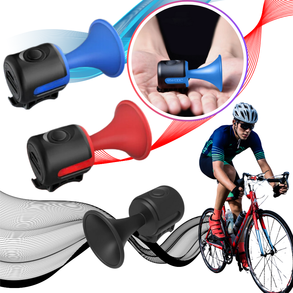 Buzina elétrica à prova d'água para bicicleta Acaigel, som alto e visível, ideal para segurança no ciclismo.