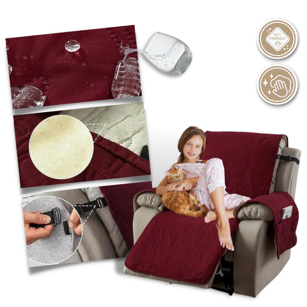 Capa impermeável para poltrona reclinável Tnjskce, proteção contra manchas, ideal para pets e crianças, ajuste confortável.