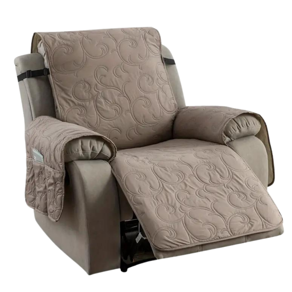 Capa impermeável para poltrona reclinável da Tnjskce, cor taupe, proteção contra manchas e sujeira, ajuste confortável e durável