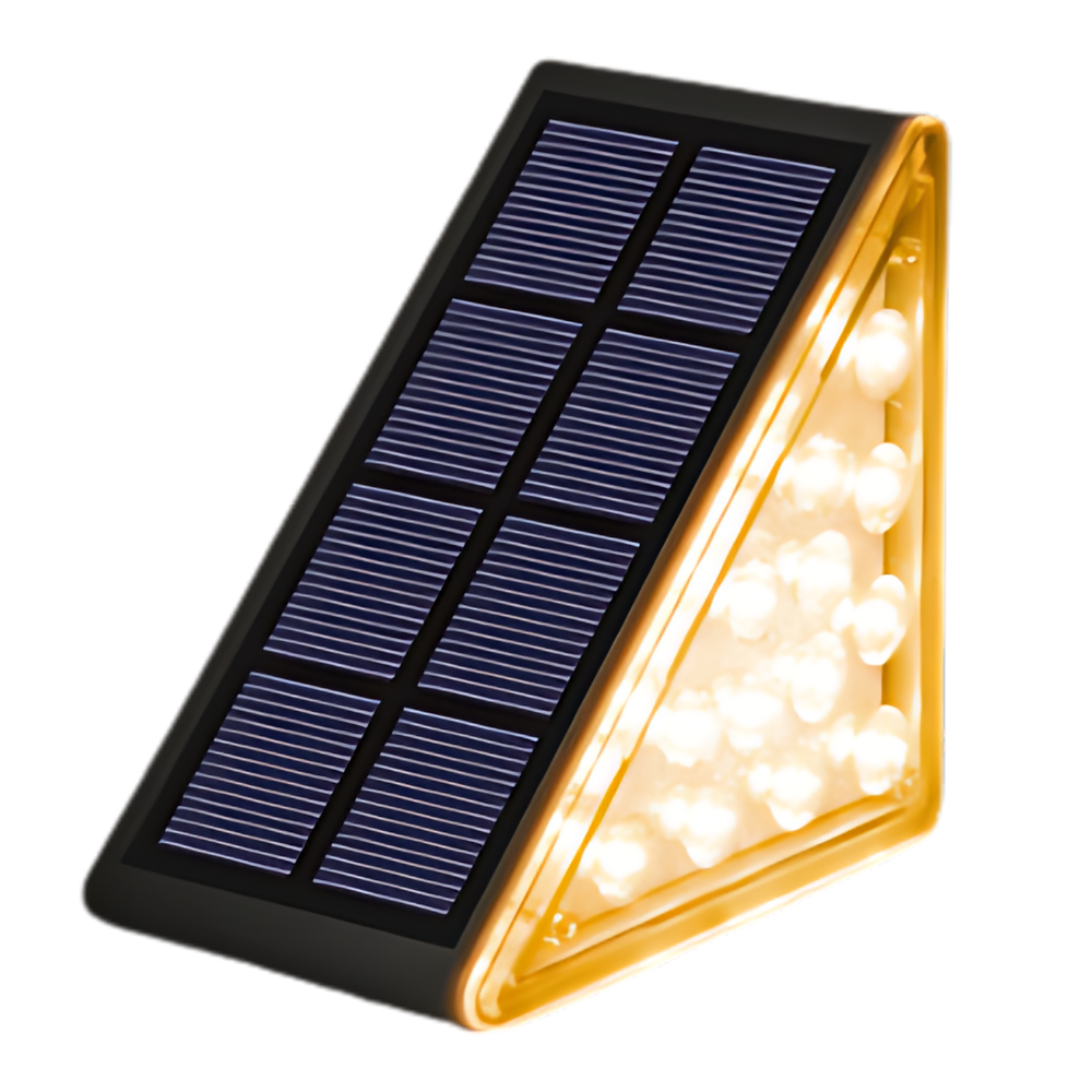 Lâmpadas solares à prova d'água para escadas, iluminação de caminho Yszodd com luz branca quente, ideal para exteriores.