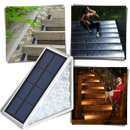 Luzes solares à prova d'água para degraus, iluminação de escadas ao ar livre, marca Yszodd, com luzes para escadas externas.