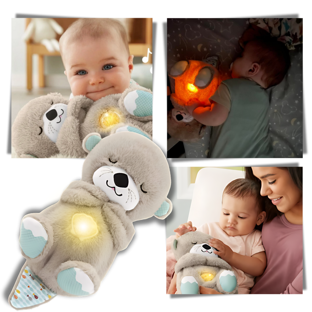 Peluche de lontra apaziante da Watonic, ideal para sensação de conforto e relaxamento, perfeita para uso em gestantes.