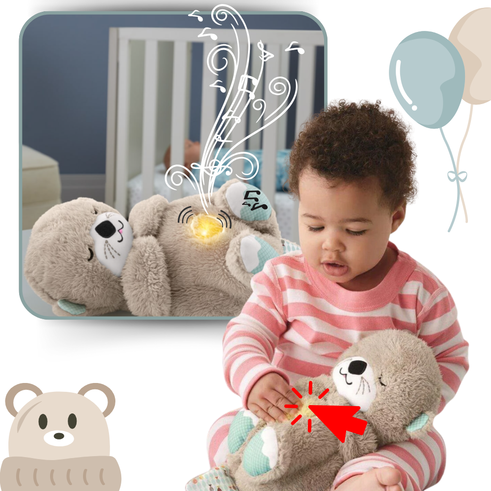 Peluche loutre apaisante Sensation Utérus da Watonic, figura macia para conforto e bem-estar.