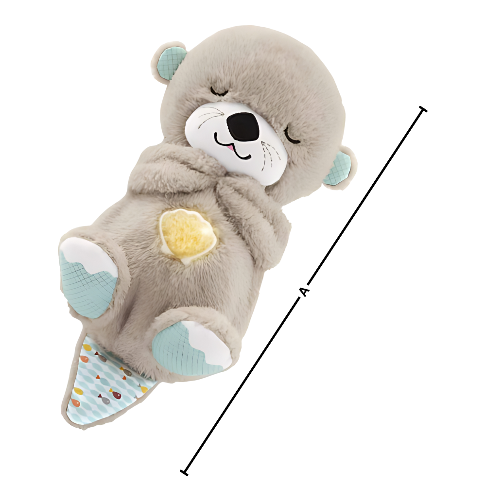 Peluche loutre Watonic, brinquedo aconchegante para sensação de conforto e bem-estar, ideal para relaxar e acalmar.