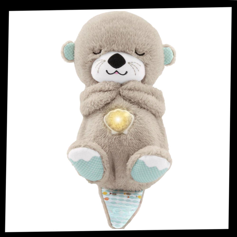 Peluche de loutre apaisante da Watonic, ideal para conforto e relaxamento, parte de coffrets e figurines.