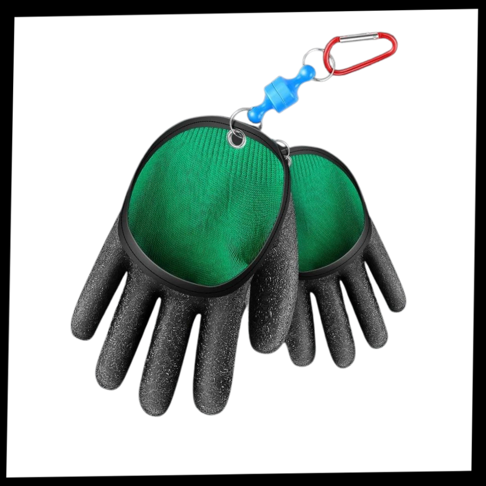 Luvas de pesca resistentes ao desgaste da marca Fnyoxu, pacote com várias luvas duráveis para pesca.