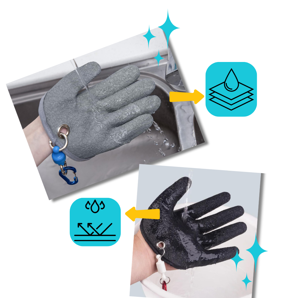 Luvas de pesca resistentes ao desgaste da marca Fnyoxu, proteção contra elementos, com materiais duráveis e confortáveis.