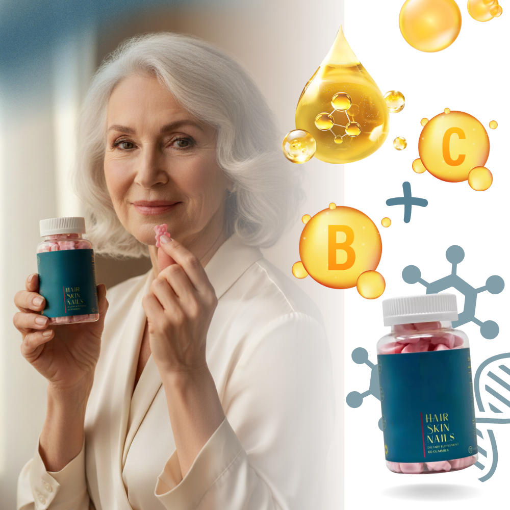 Gomas de framboesa enriquecidas com biotina da marca Weem, suplemento de fitness e nutrição, em embalagem com gomas coloridas