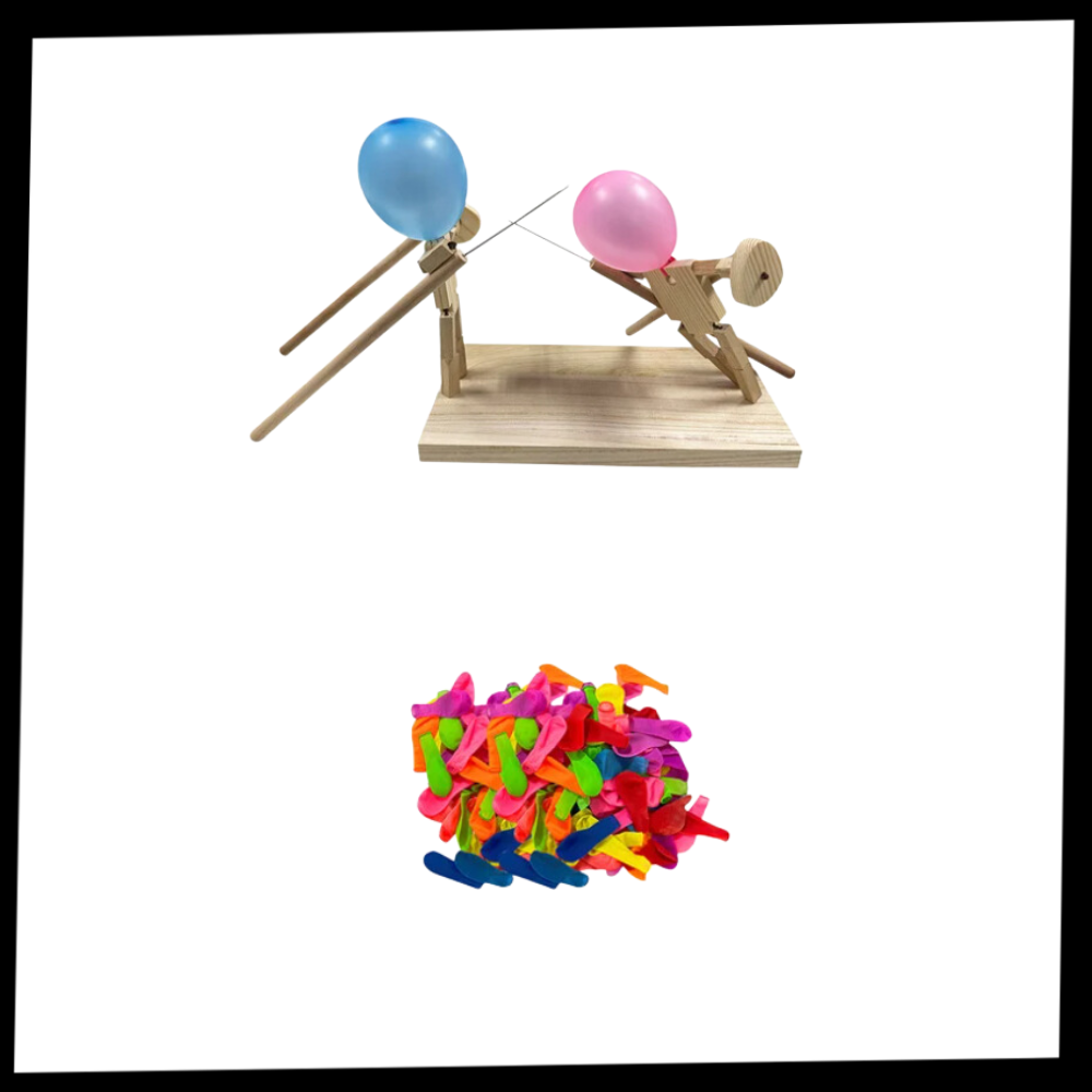Figuras de esgrima com balões de bambu da marca Weisipu, conjunto de brinquedos de figuras de esgrima e acessórios.